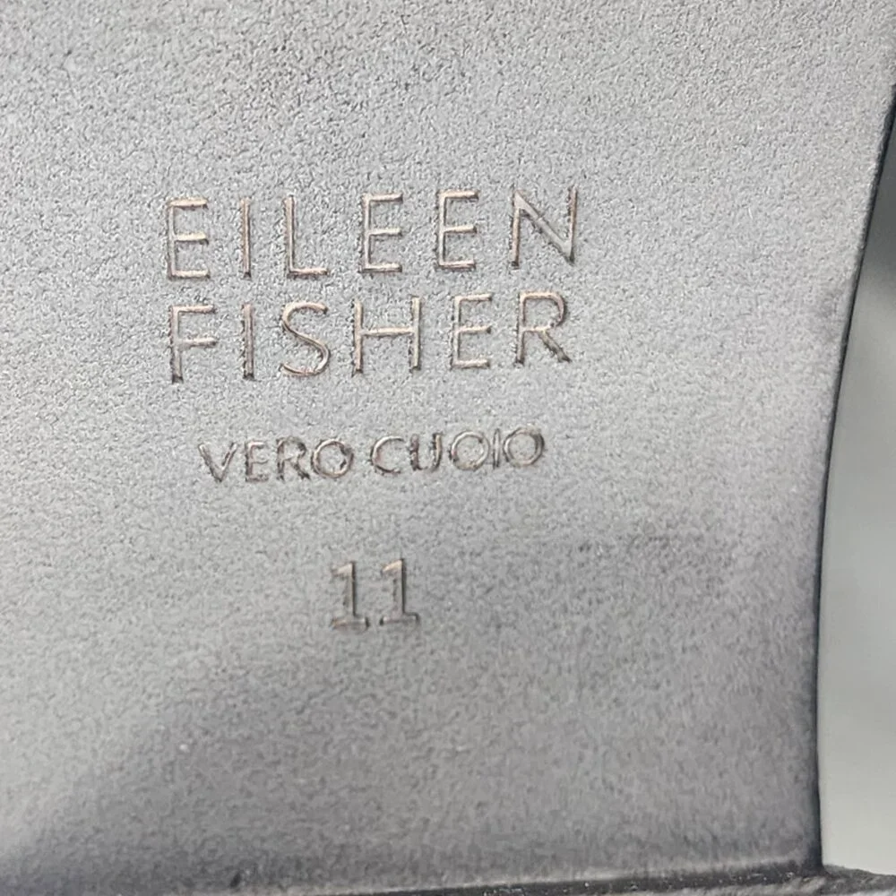 EILEEN FISHER Nikki Peep Toe Sandal Black - Picture 15 of 15